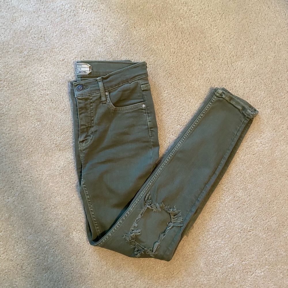 Free people army green jeans